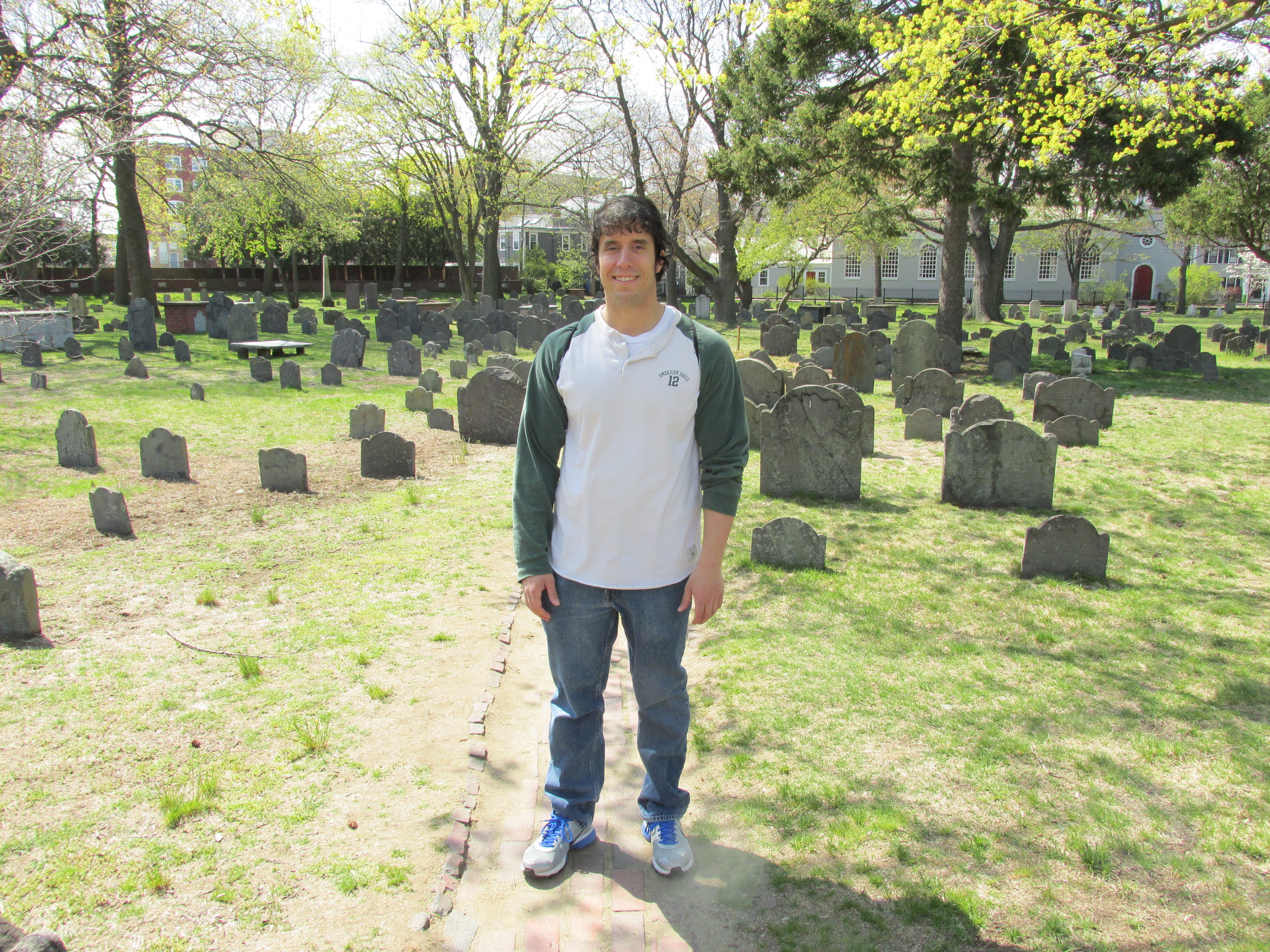 Myself in a very old cemetery in the Harvard District in Boston.