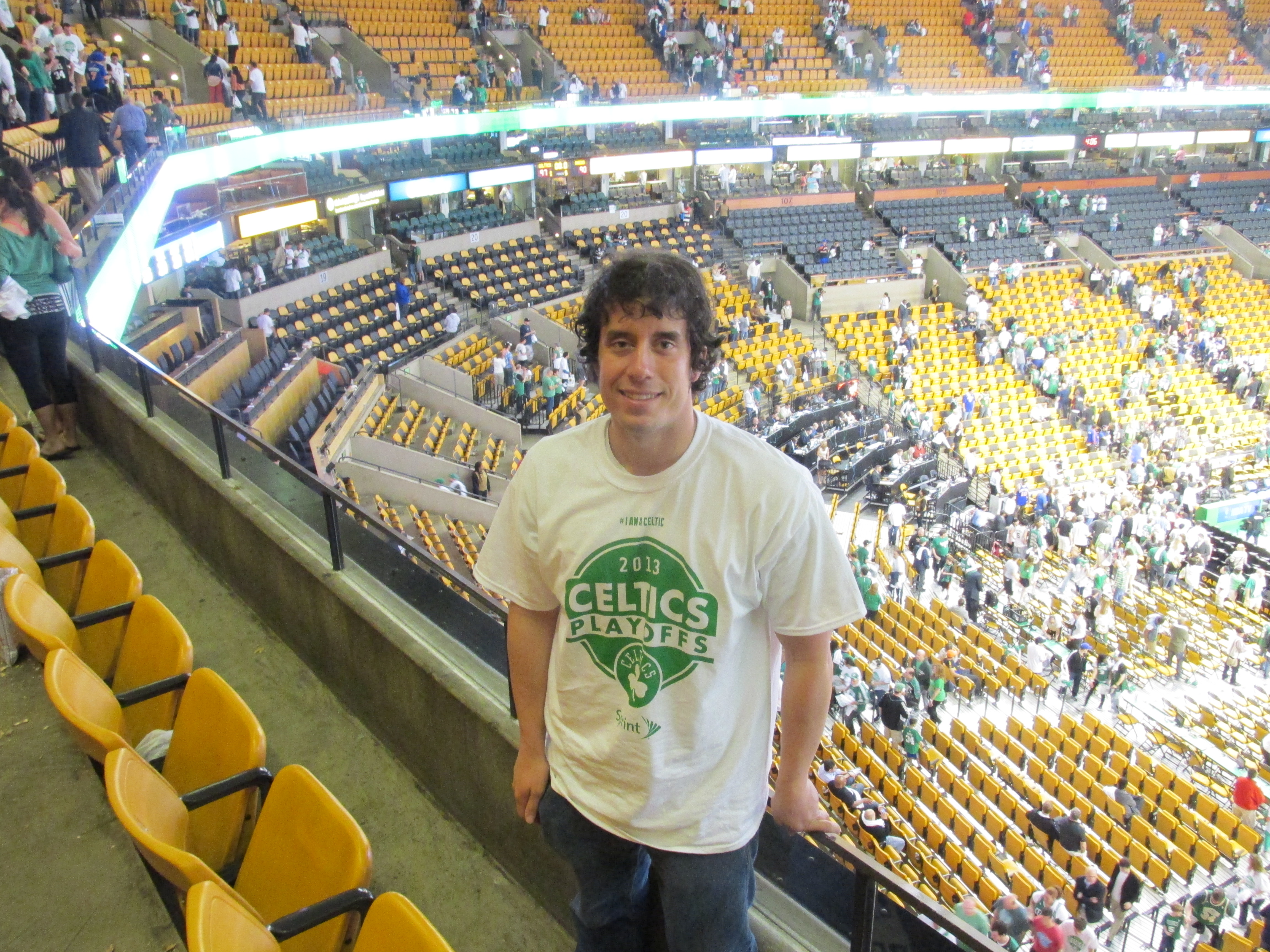 I had a great time cheering on the Celtics to a playoff victory.