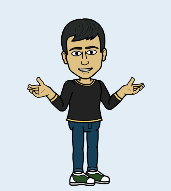 This is what I came up with for the Bitstrip version of me.