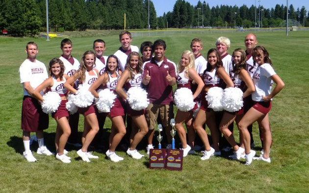 This is me with the cheer team at camp in Idaho in 2012