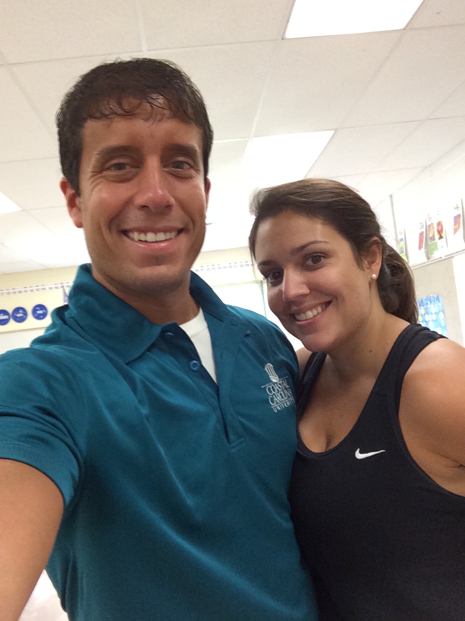 Sidney and I in her classroom at Palmetto Bays School