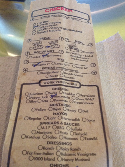 This is what a Which Wich bag looks like.