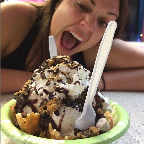 An incredible cookie dough ice cream sundae Sidney and I once devoured. 