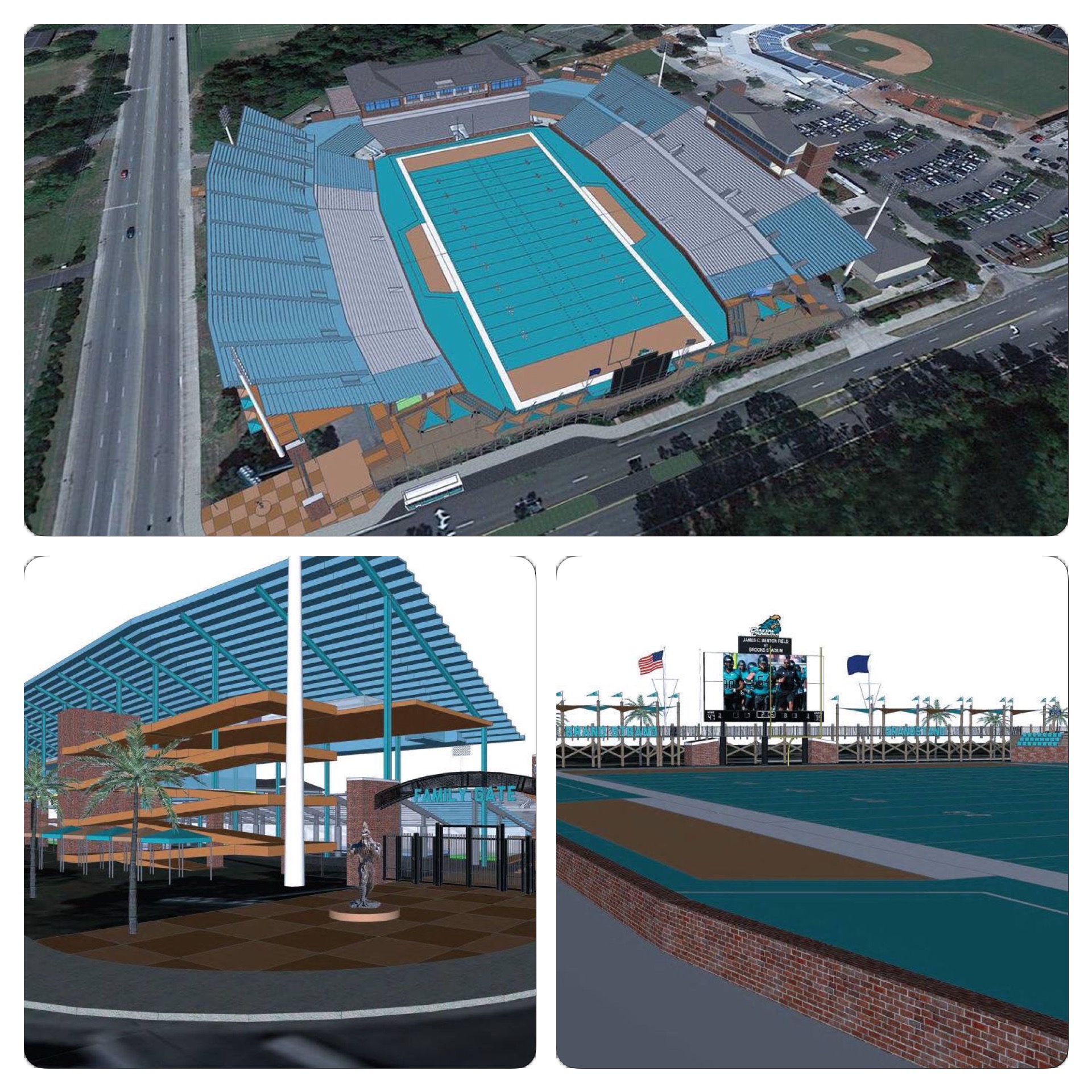 These are the renderings of the expansion to Brooks Stadium.