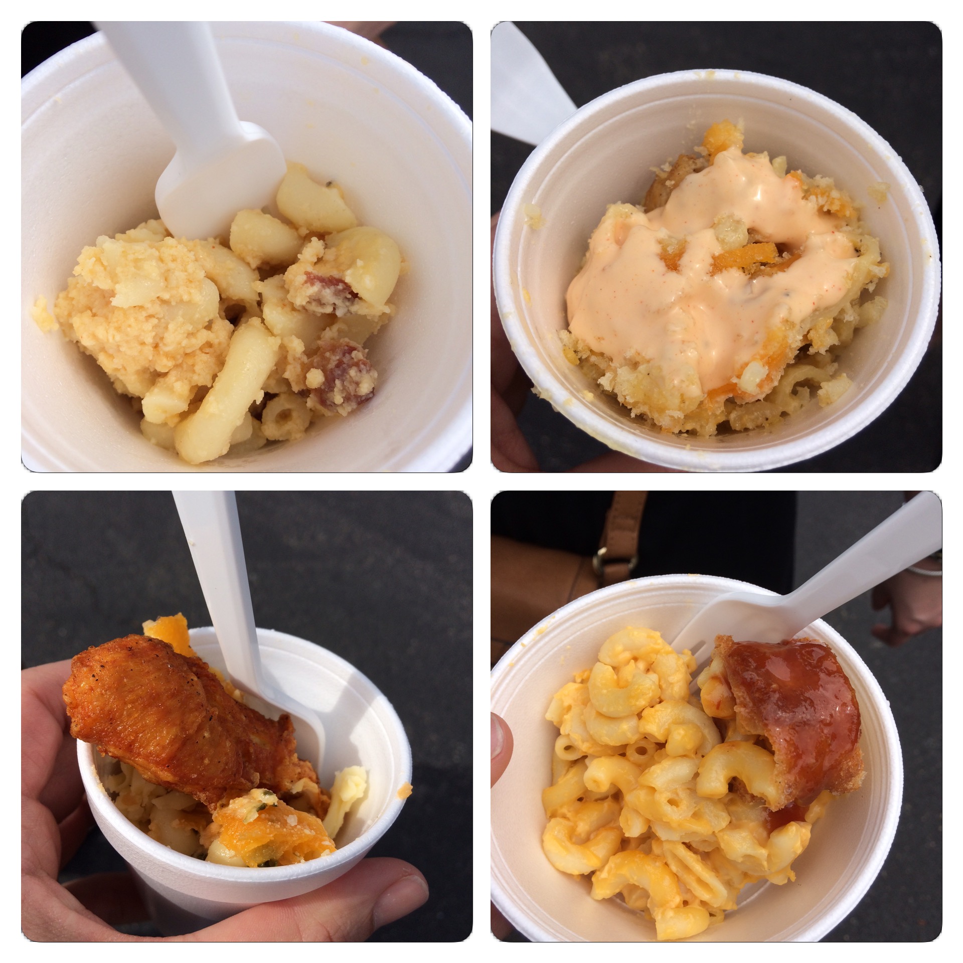 Here are some of the macaroni and cheese samples I tried at the Surf Foundation Dreams Mac-N-Cheese Cook Off including the mac and cheese egg roll and the fried chicken mac and cheese.