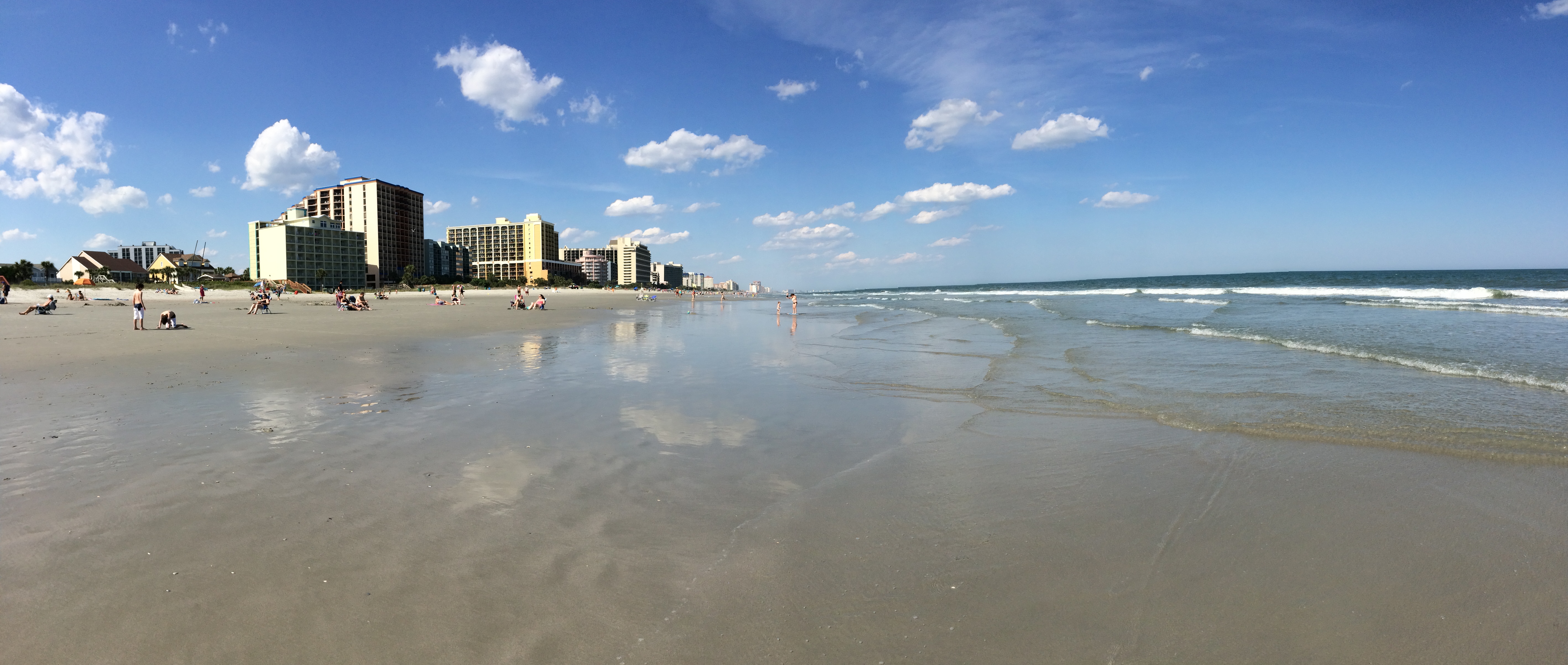 I took this panorama at the beach this afternoon here in Myrtle Beach, South Carolina,