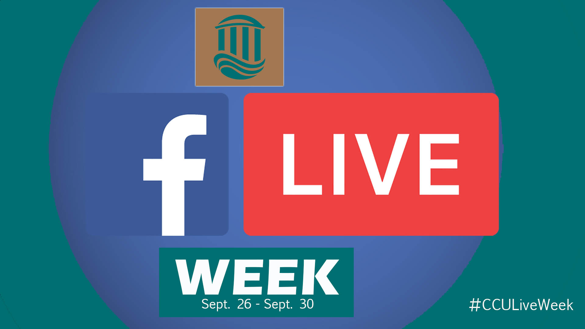 This week is our #CCU Facebook Live Week.