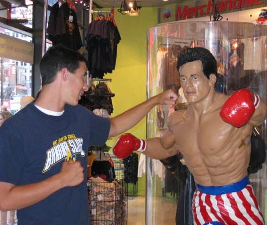 Glen went a few rounds with Rocky in New York.