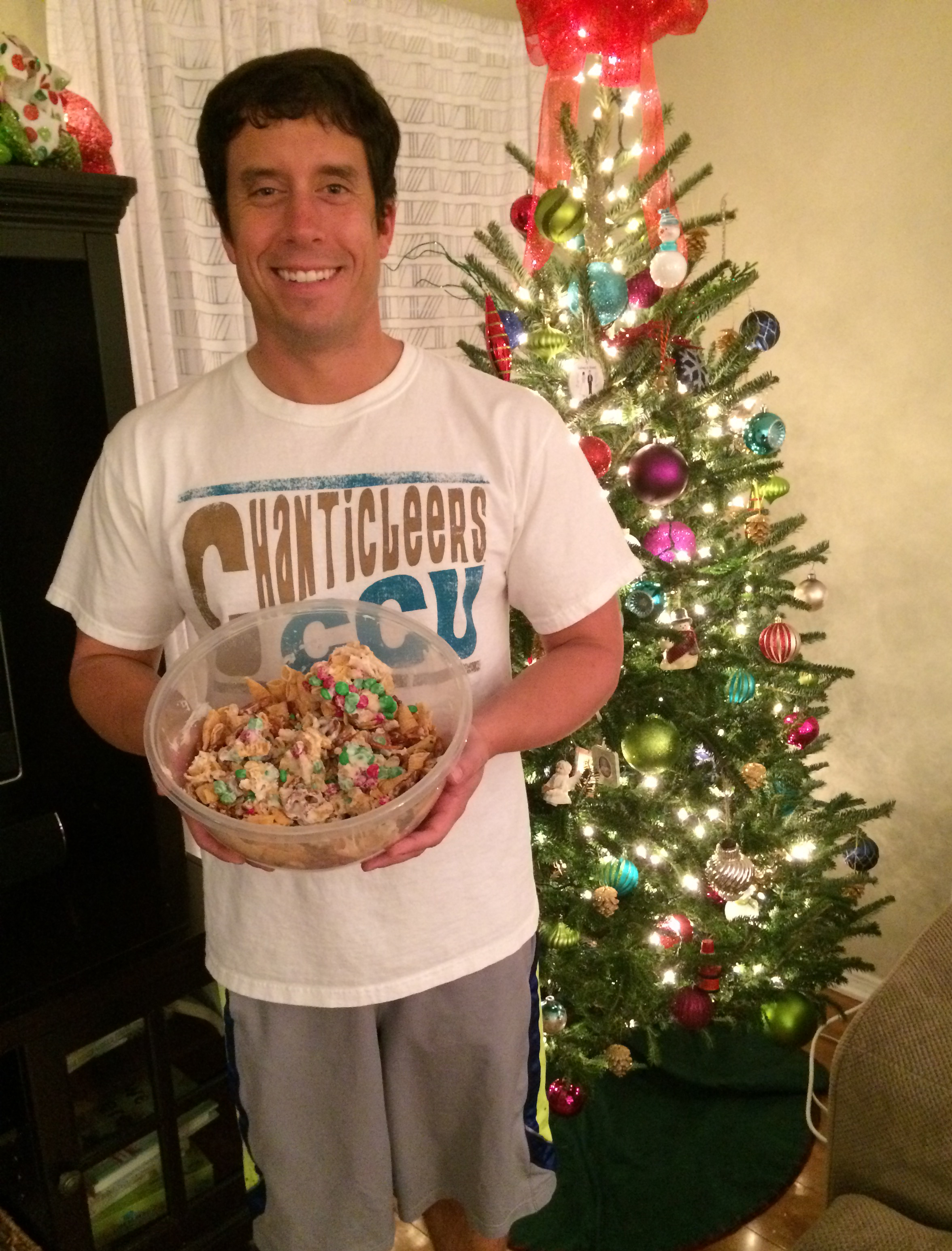 This is me proudly holding one of the batches of Christmas Reindeer Crack I made.