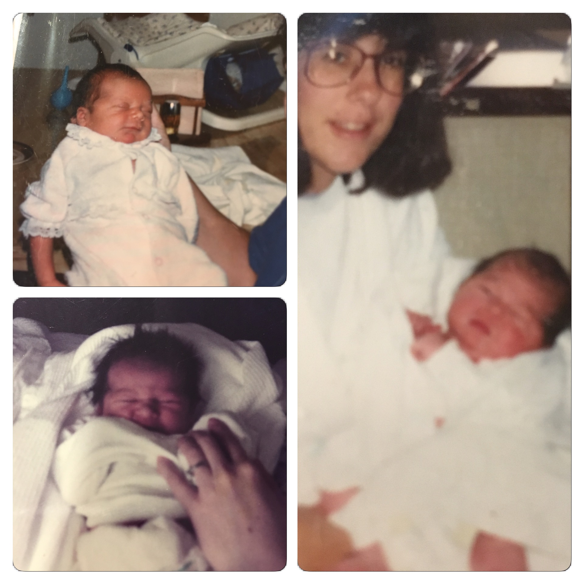 Here is a collage of the Reser kids as newborns. I am in the top left hand corner. My sister is below me. And my brother is on the right.