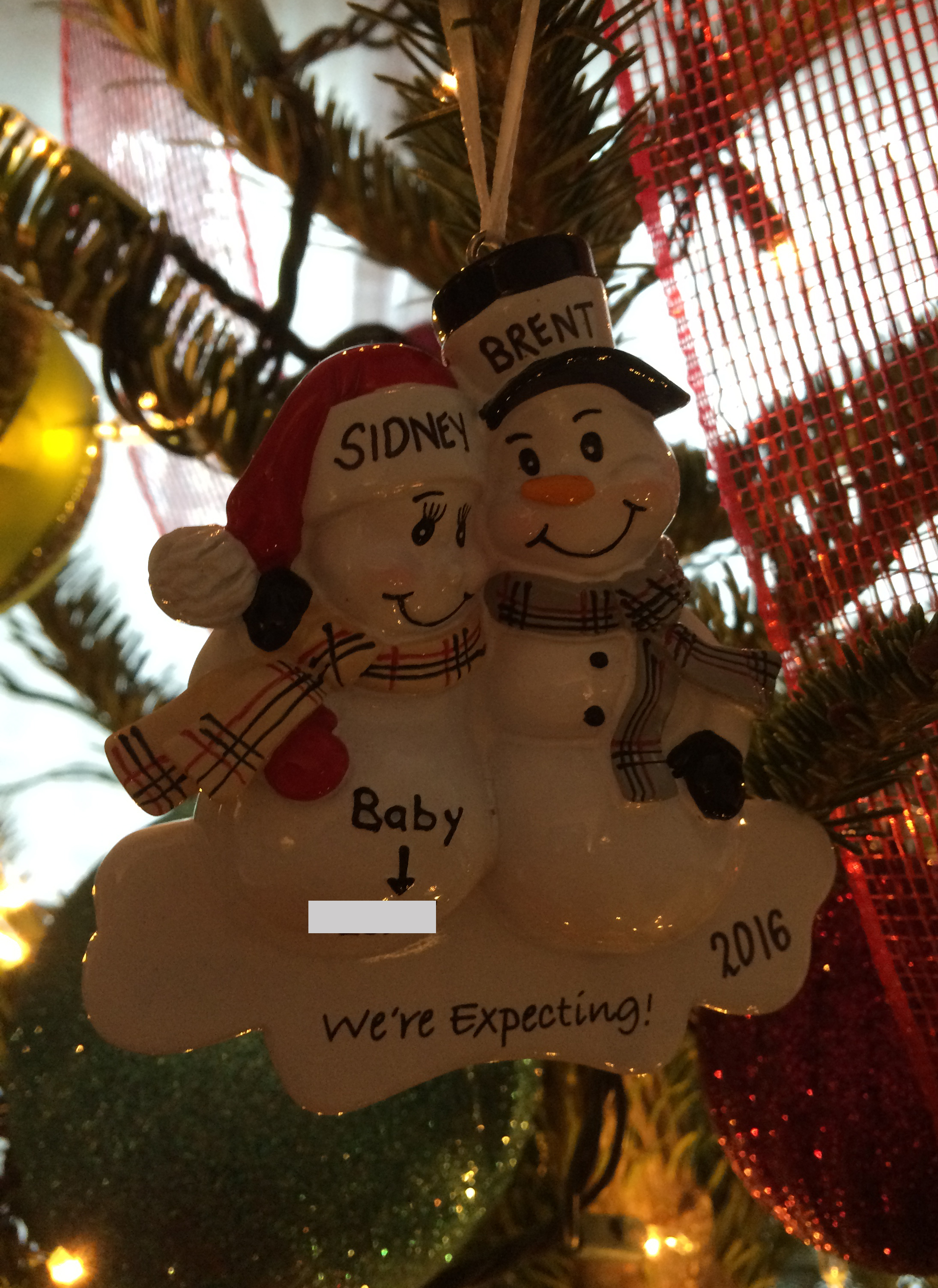 Needless to say, this is a very precious ornament and it will be a treasured part of our tree for years and years to come.
